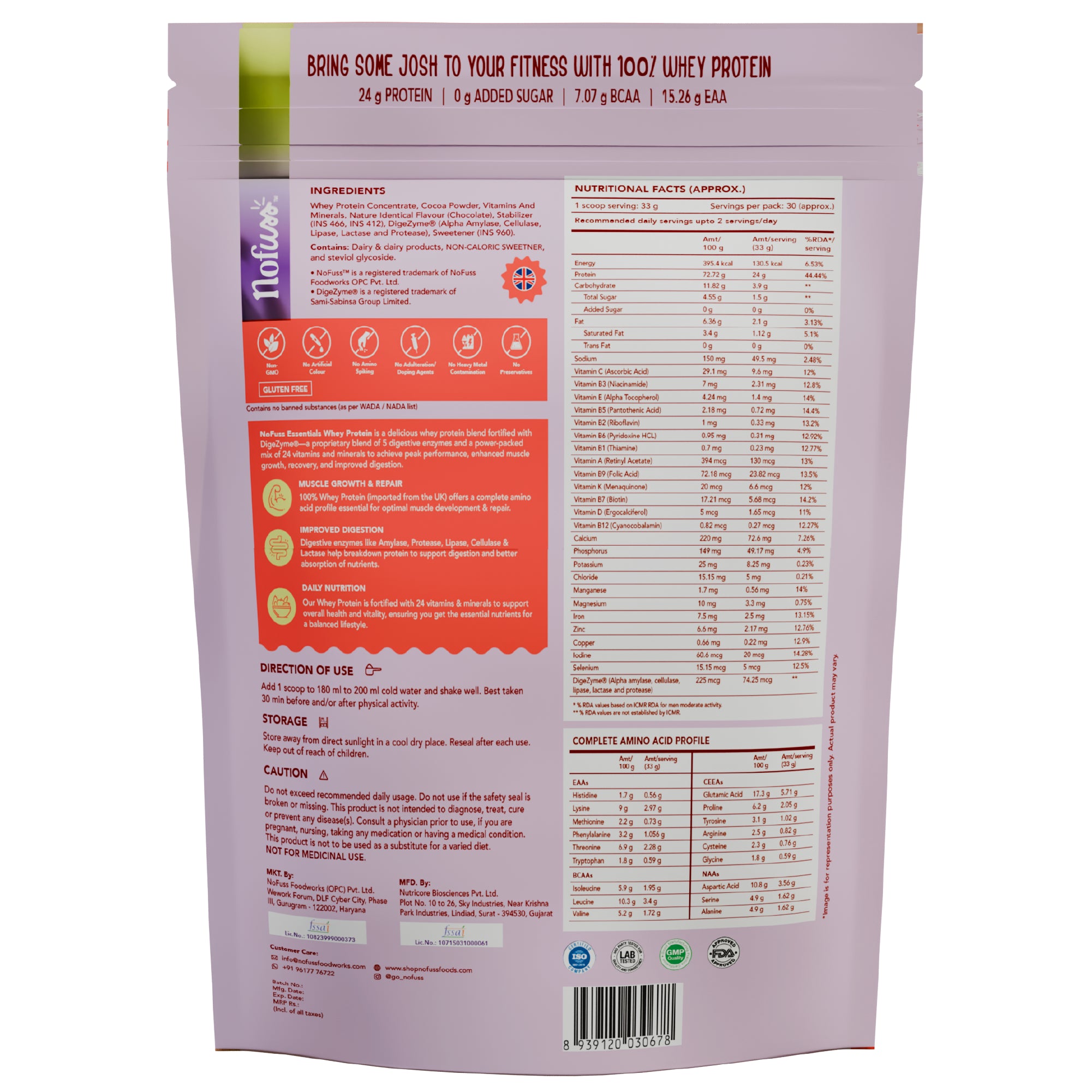 NoFuss Whey Protein - Dreamy Chocolate Delight - NoFuss