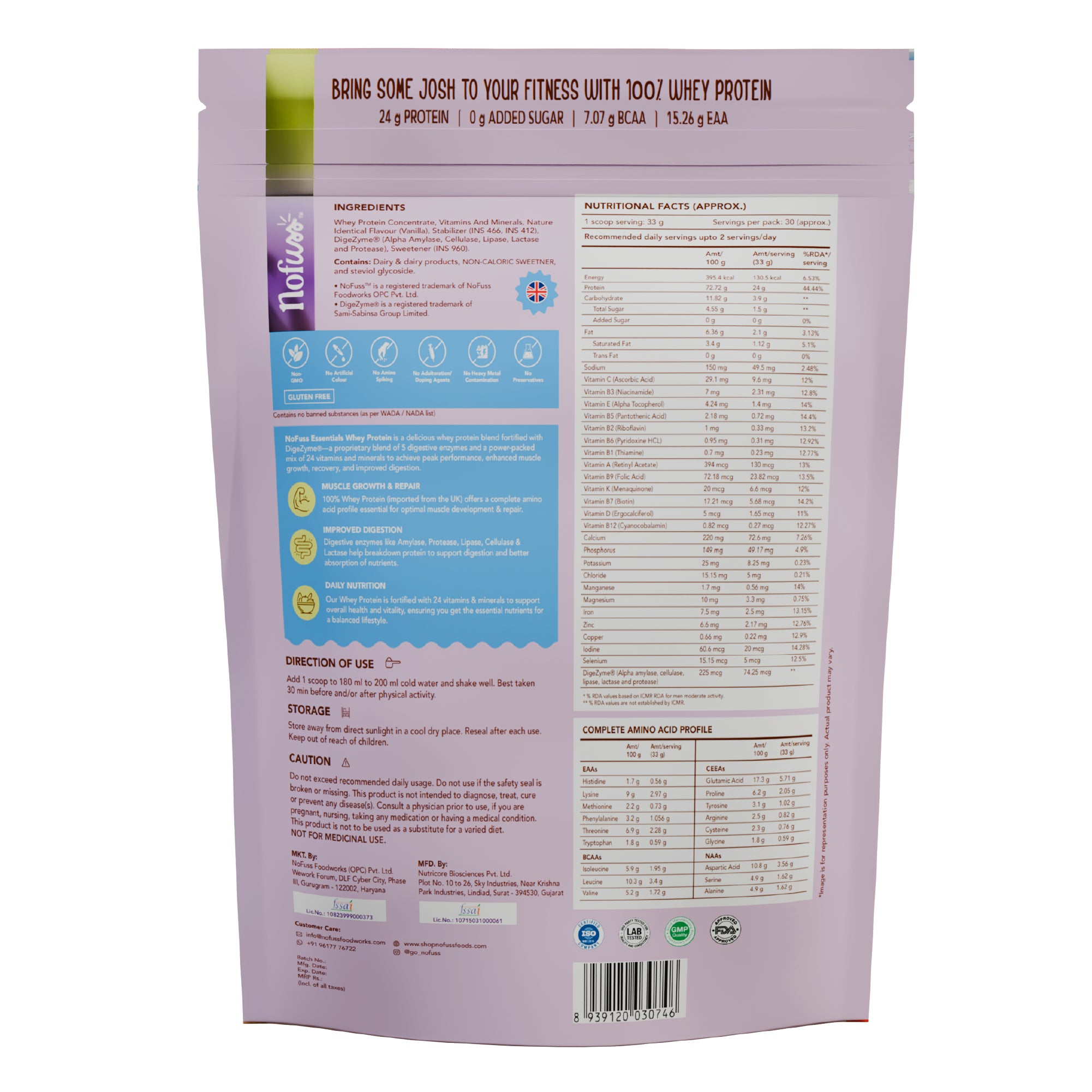 NoFuss Whey Protein - Vanilla Birthday Cake - NoFuss