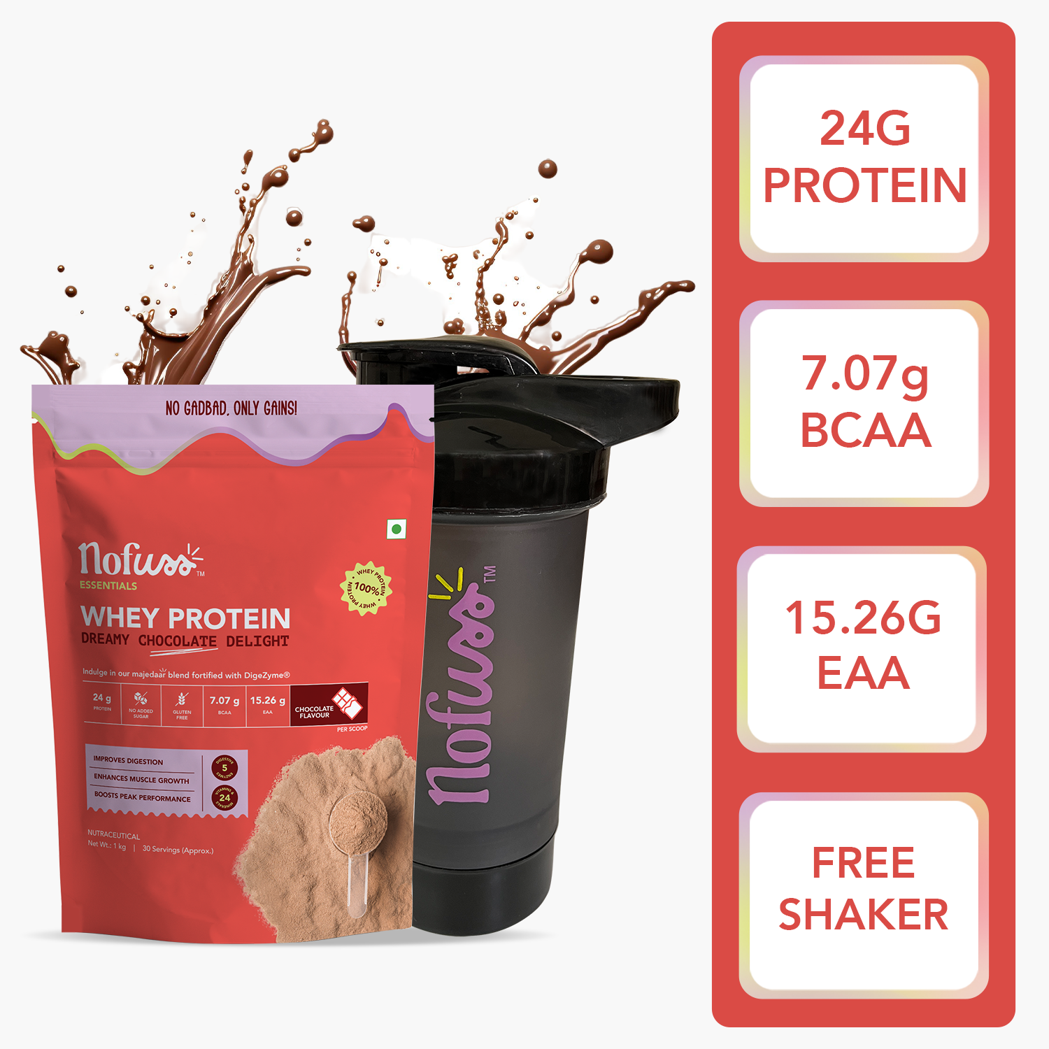 NoFuss Essentials Whey Protein - Dreamy Chocolate Delight