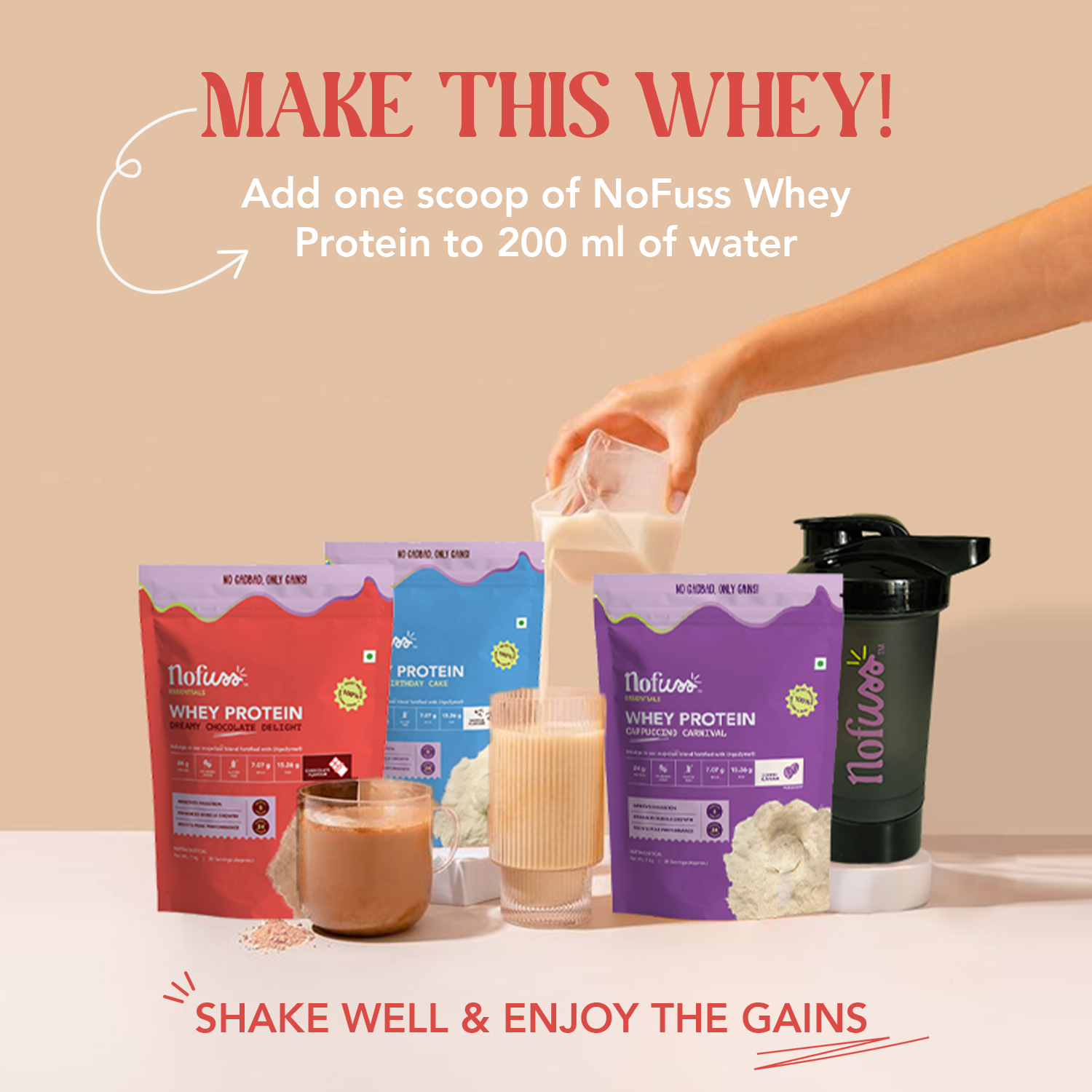 NoFuss Essentials Whey Protein - Dreamy Chocolate Delight