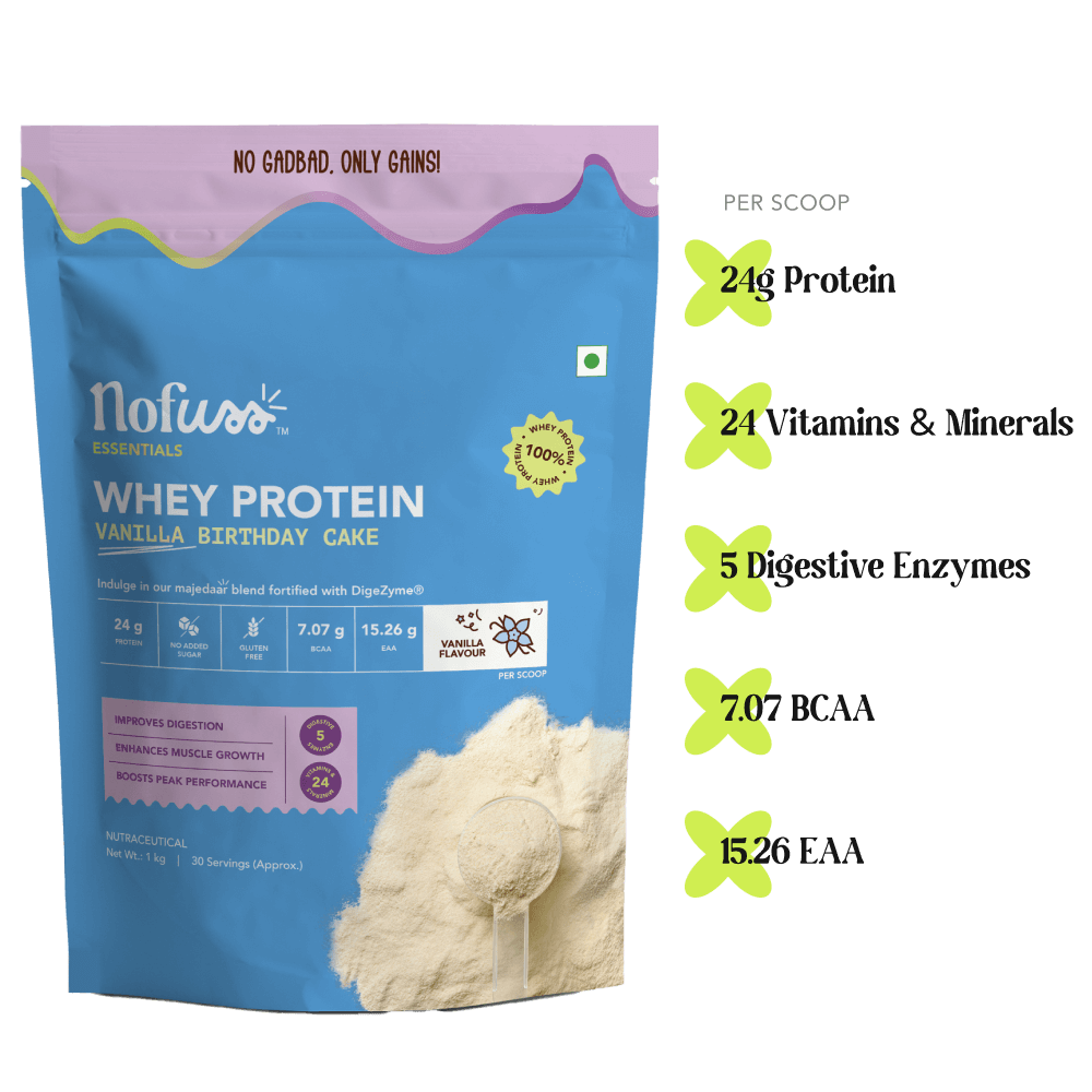 NoFuss Essentials Whey Protein - Vanilla Birthday Cake